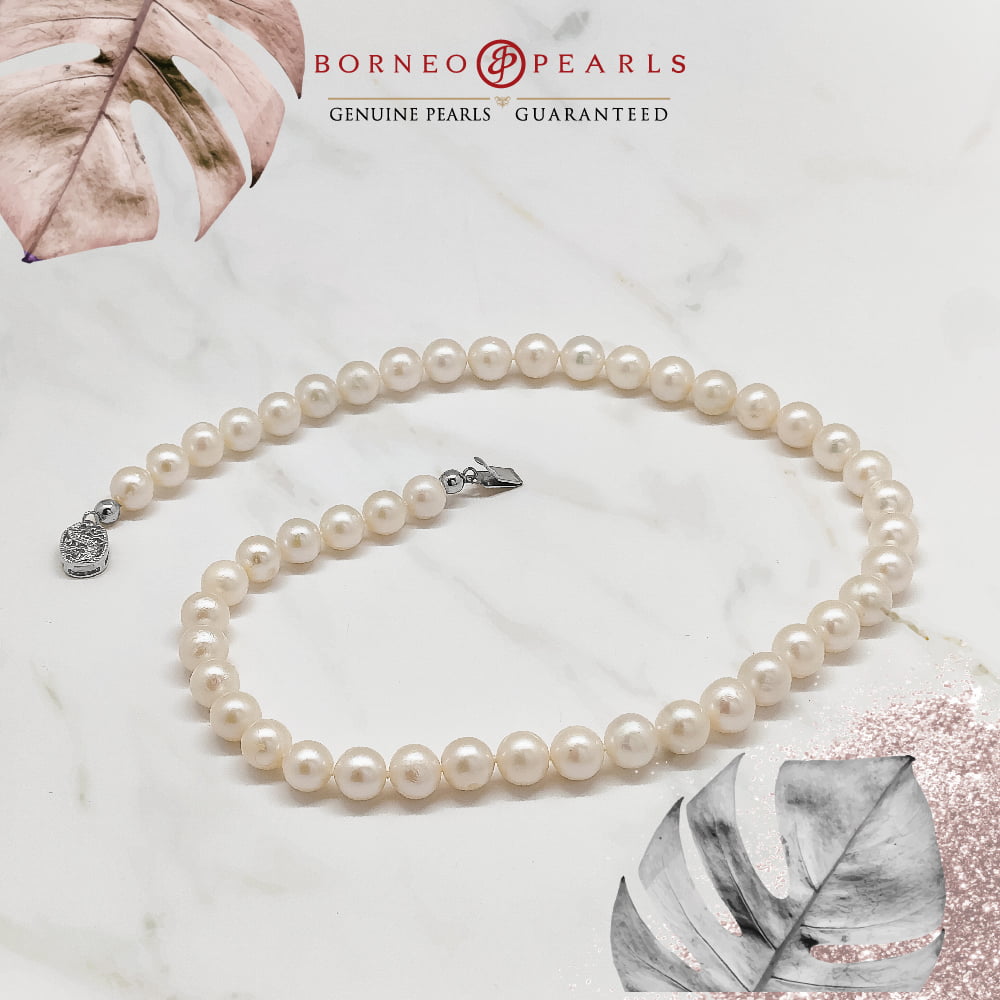 Classic 9-10mm Off Round Pearl Necklace