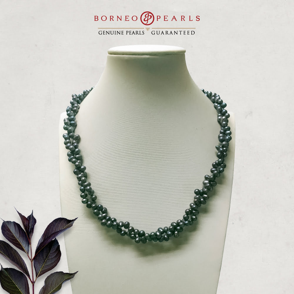 Twisted Rice Pearl Necklace