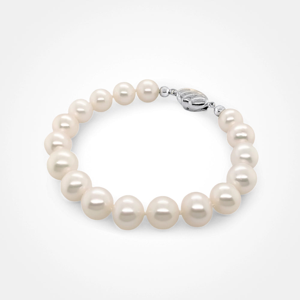 High Grade 9-10mm Round Pearl Bracelet