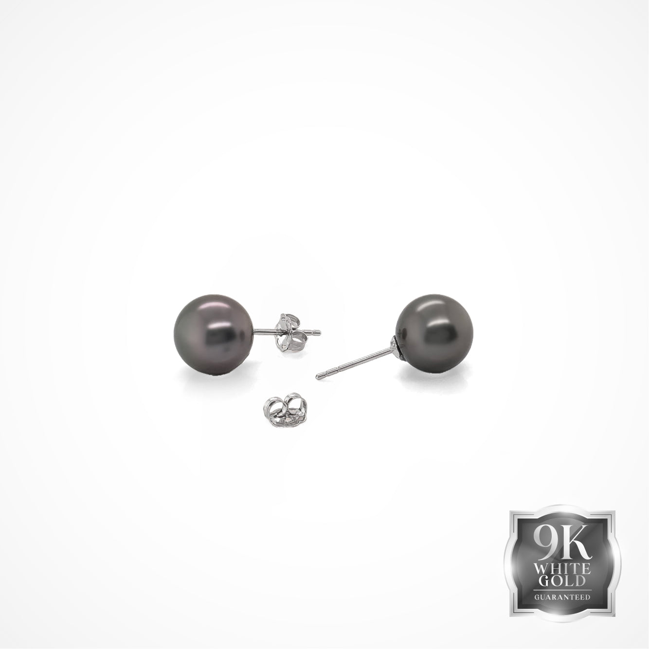 9K Gold Round Tahitian Studs