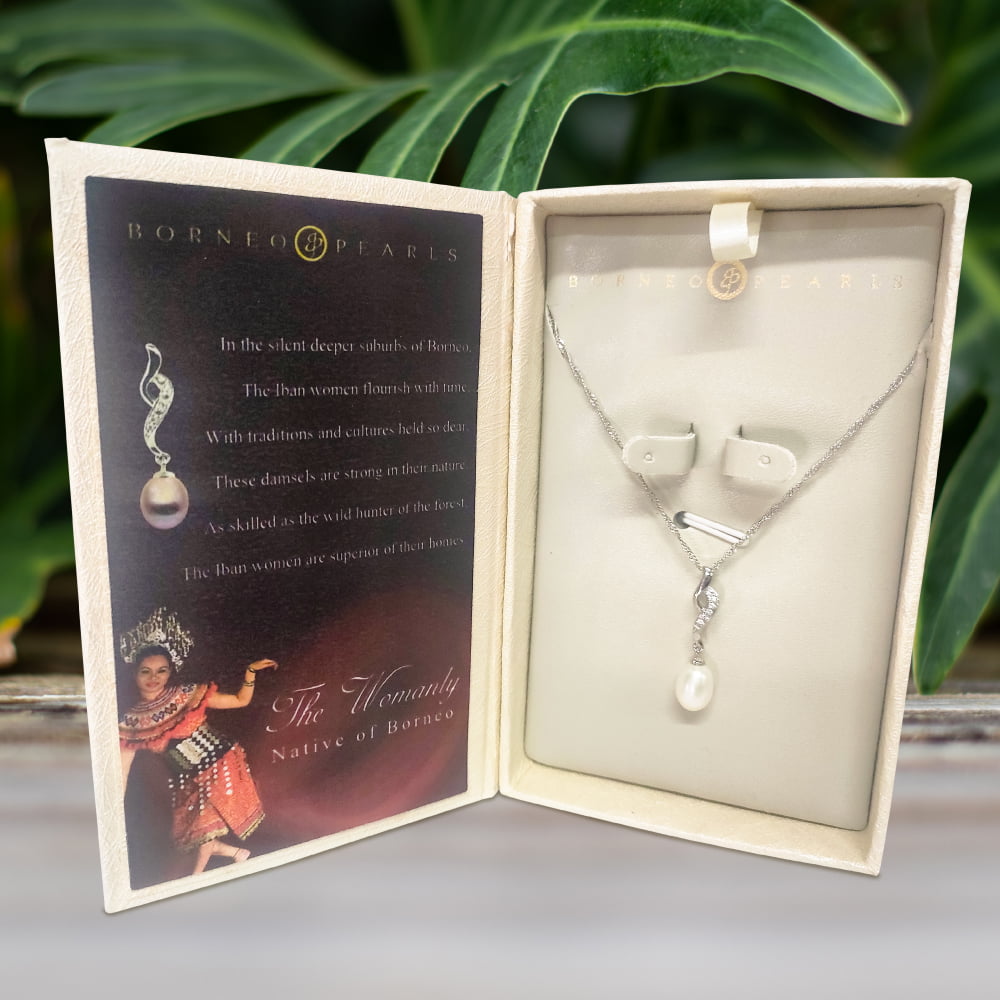 The Woman of Borneo - Story Pearl Pendant