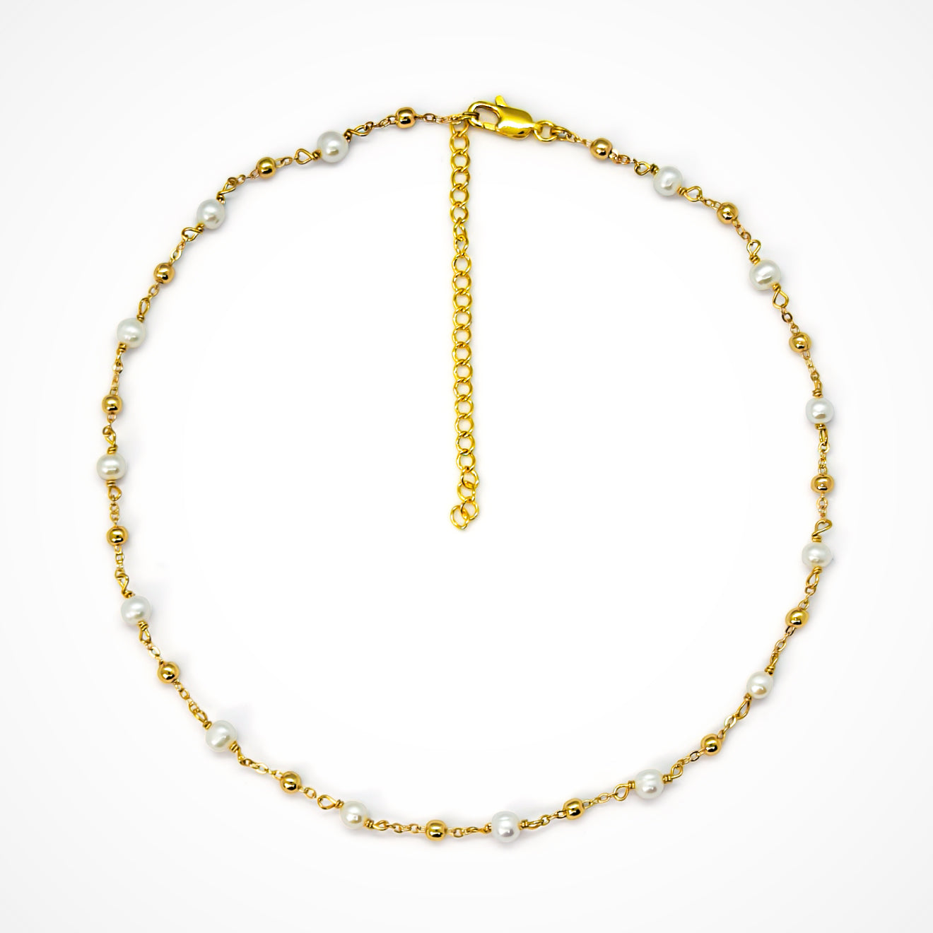 Pearls of Love Tin Cup Pearl Necklace