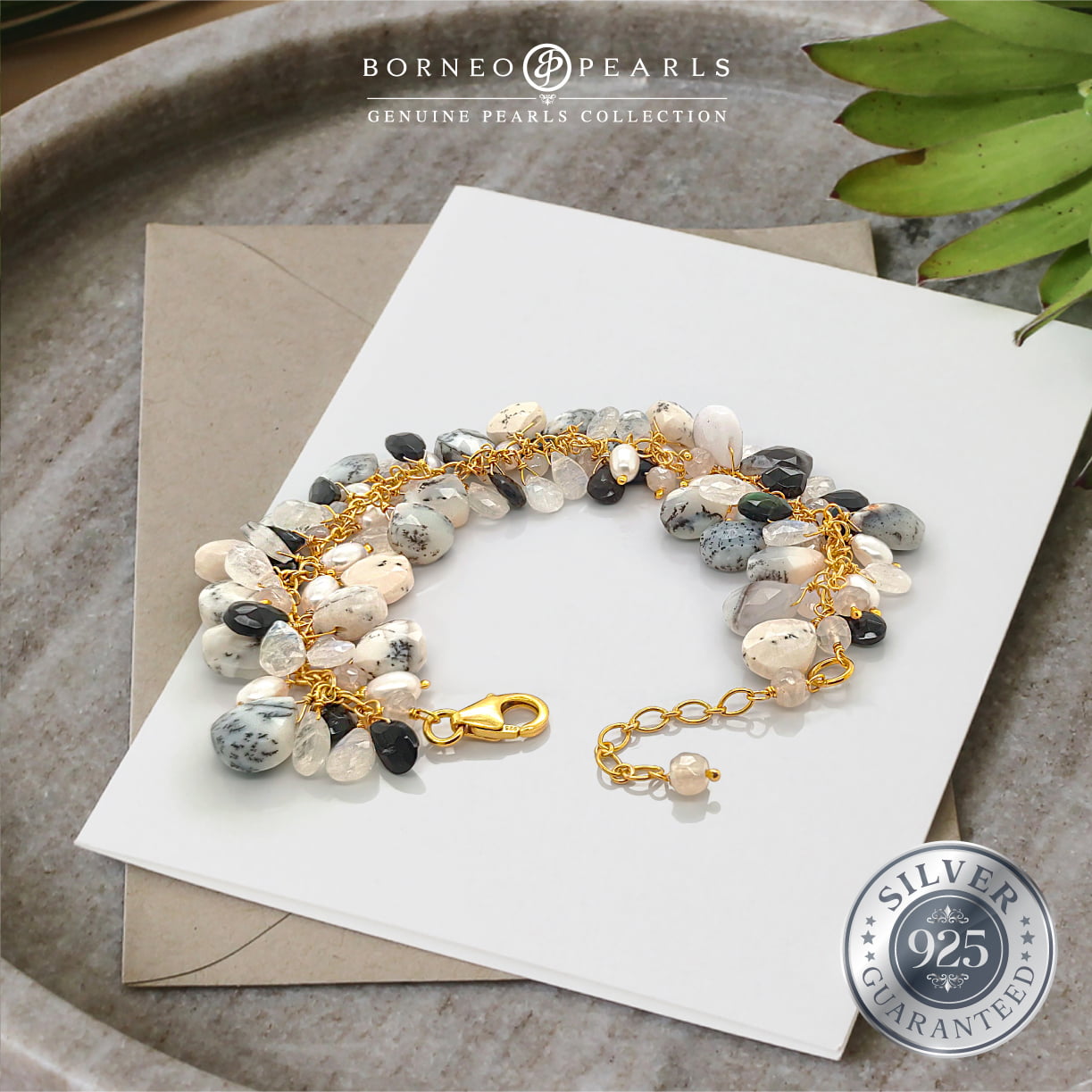 925 Silver Divine Healing Gemstone Bracelet