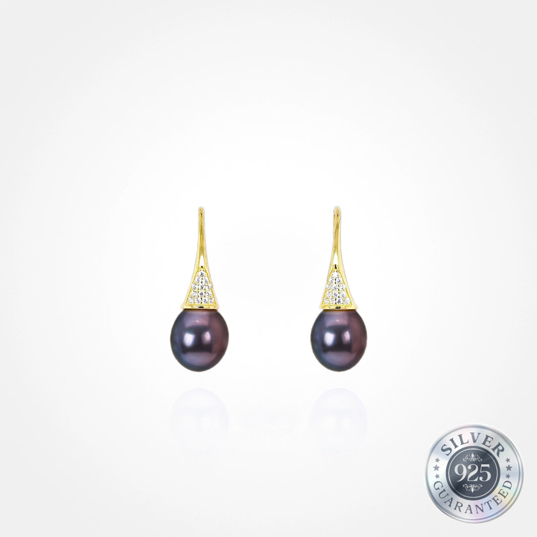 925 Silver Tiara Drop Pearl Earring