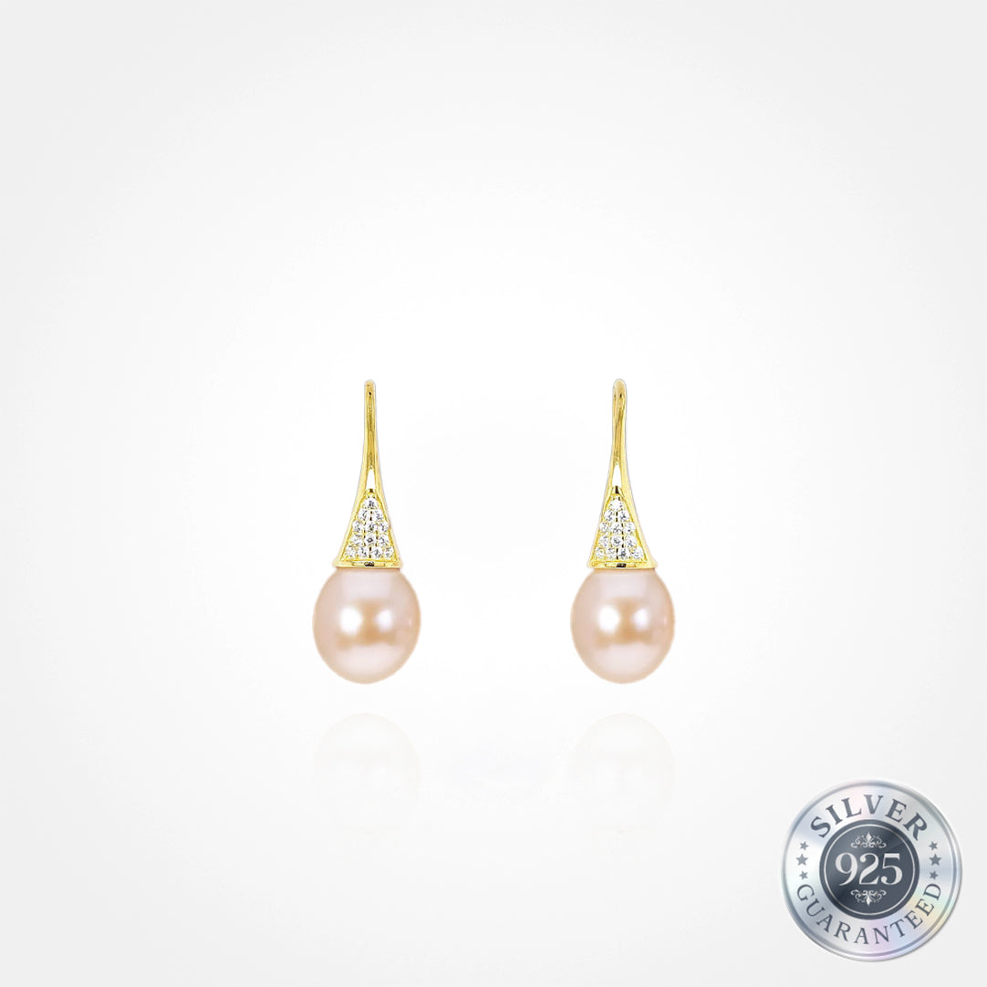 925 Silver Tiara Drop Pearl Earring