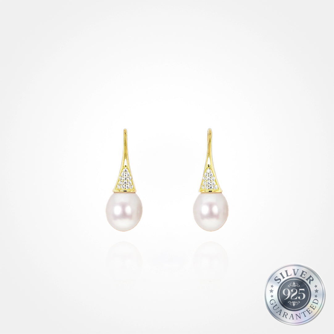 925 Silver Tiara Drop Pearl Earring