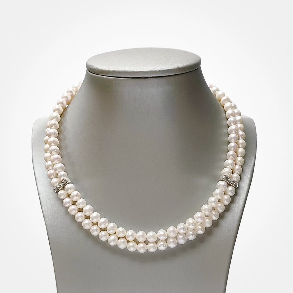 Dual Layer Pearl Choker