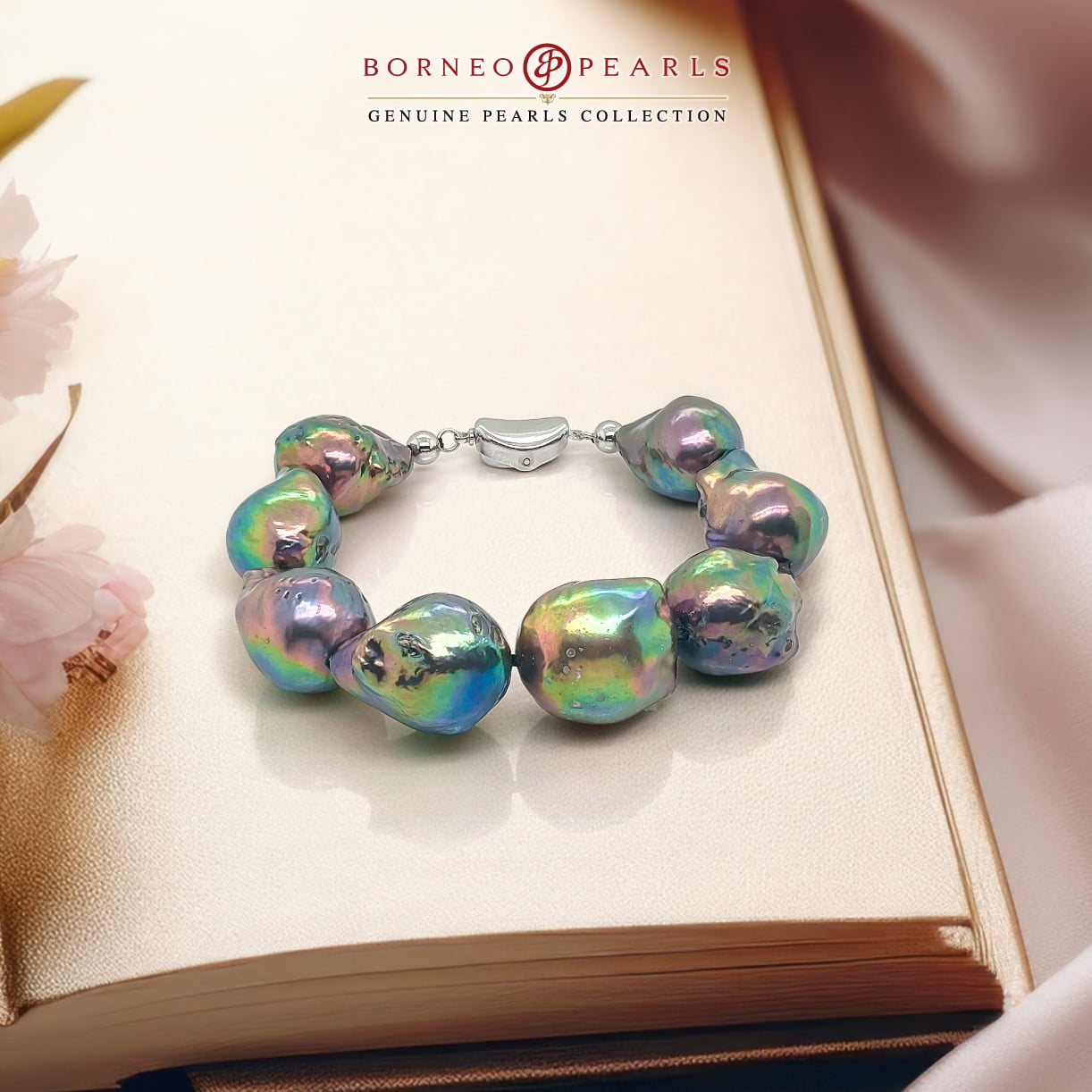 Iridescent Baroque Pearl Bracelet