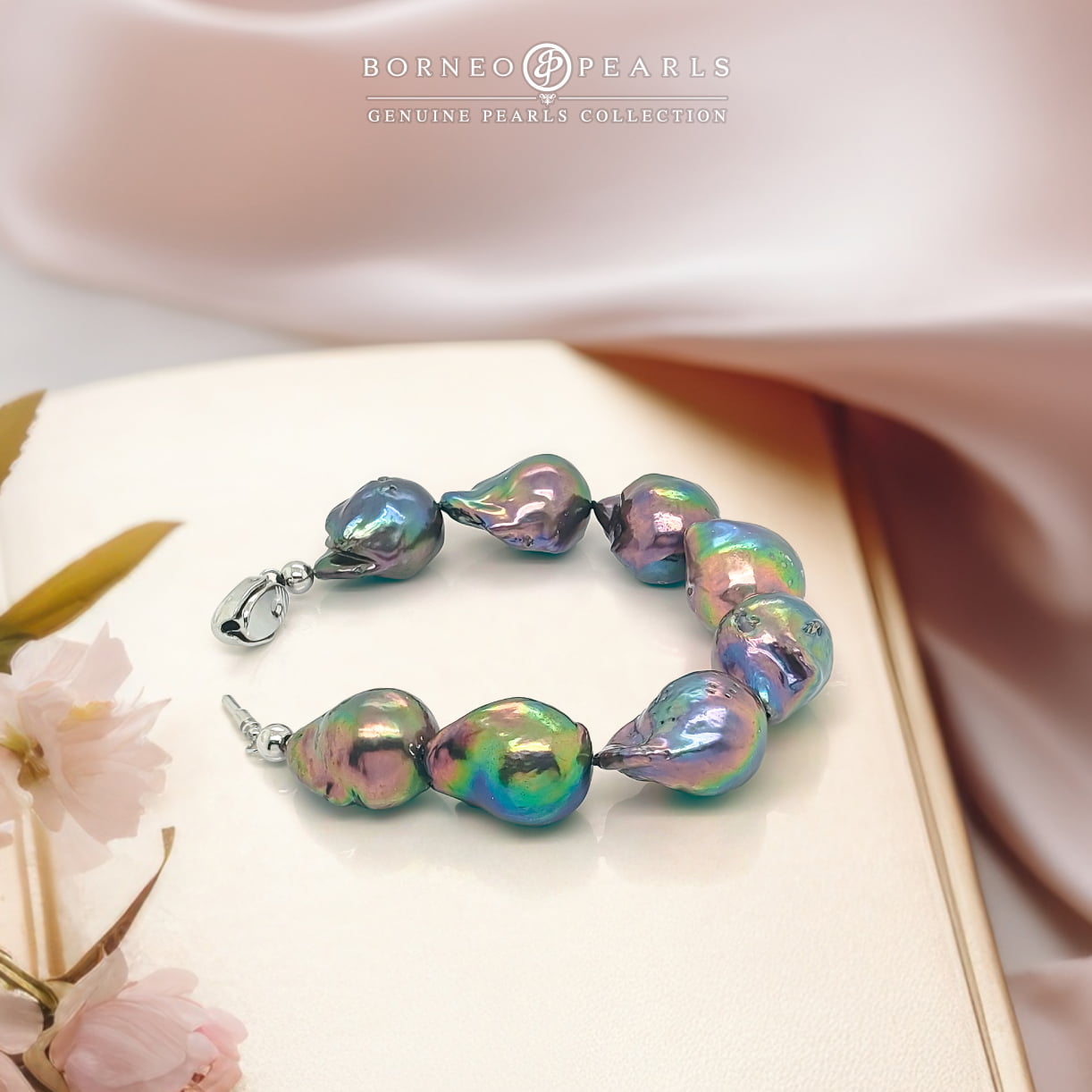 Iridescent Baroque Pearl Bracelet
