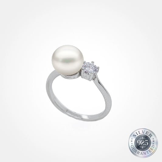 925 Silver Twinkle Pearl Ring