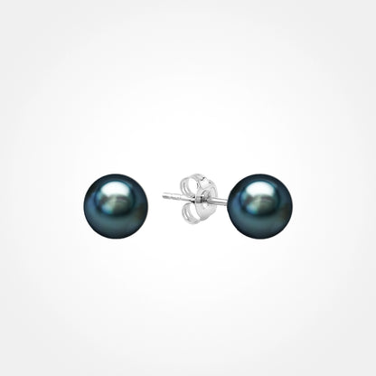 Classic Button Pearl Studs