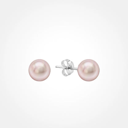 Classic Button Pearl Studs