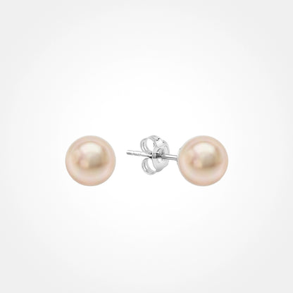 Classic Button Pearl Studs