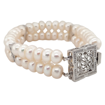 Dual Strand Corn Pearl Bracelet