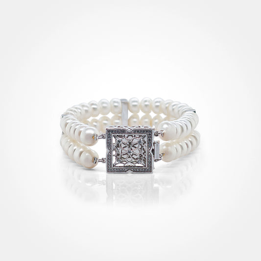 Dual Strand Corn Pearl Bracelet