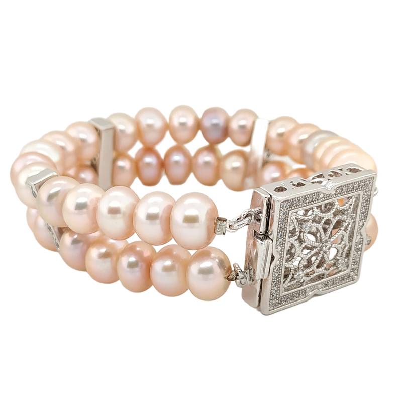 Dual Strand Corn Pearl Bracelet