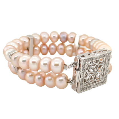 Dual Strand Corn Pearl Bracelet