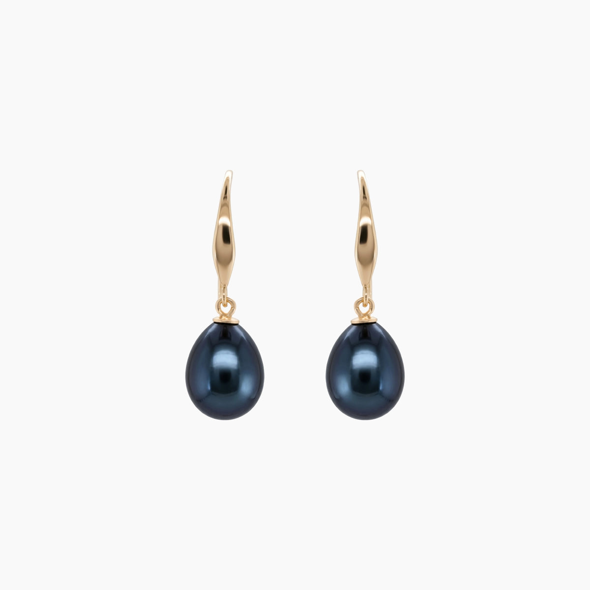 Classic Rice Pearl Drop Earrings 8–9mm with 925 Silver
