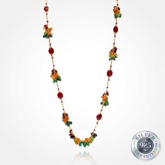 925 Silver Semi Precious Stone Necklace