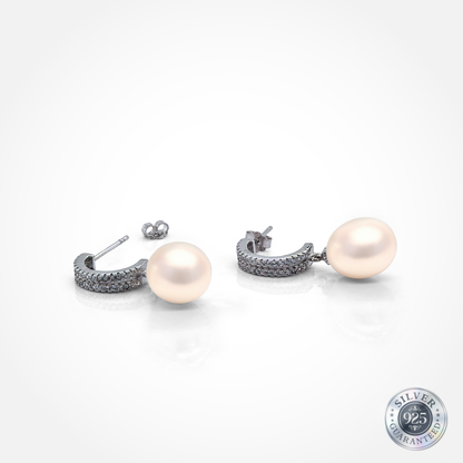 925 Silver Luna Pearl Loops