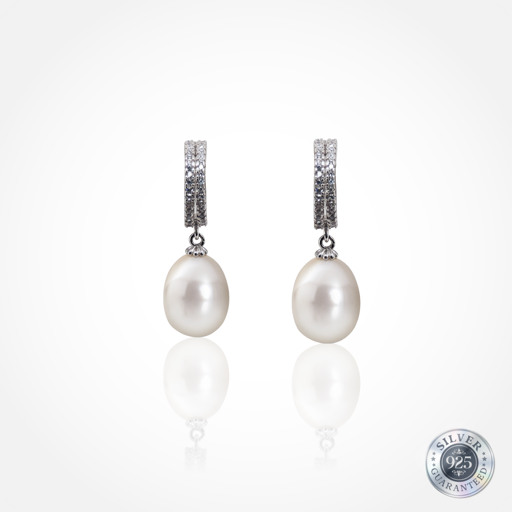 925 Silver Luna Pearl Loops