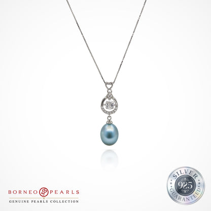 Twilight Dance Pearl Pendant in 925 Silver