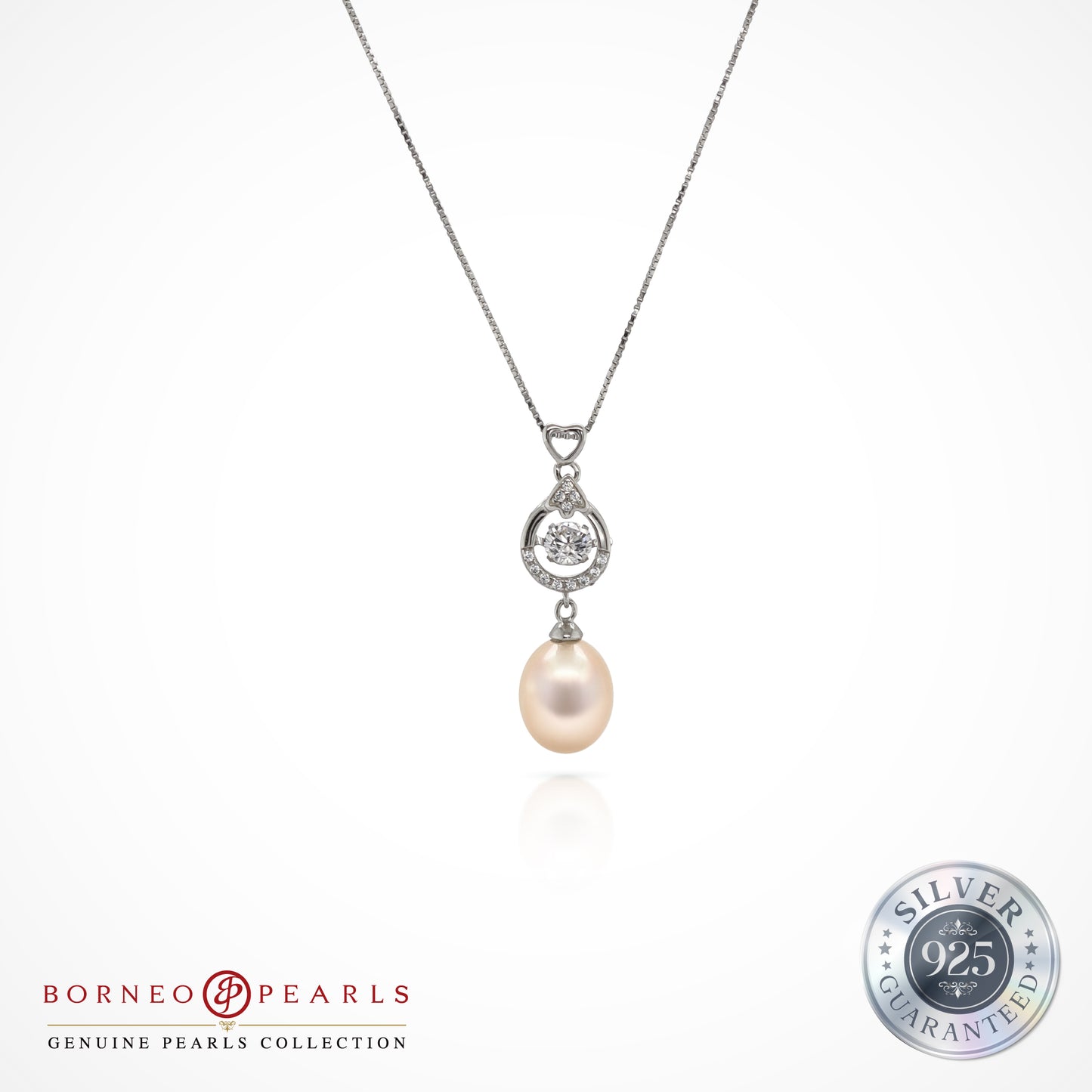 Twilight Dance Pearl Pendant in 925 Silver