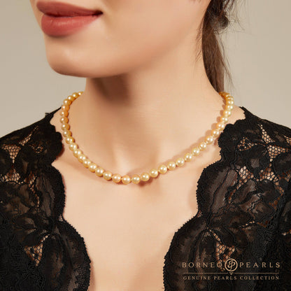 Off Round Pearl Choker