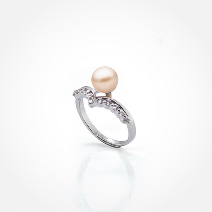 Tiara Adjustable Pearl Ring