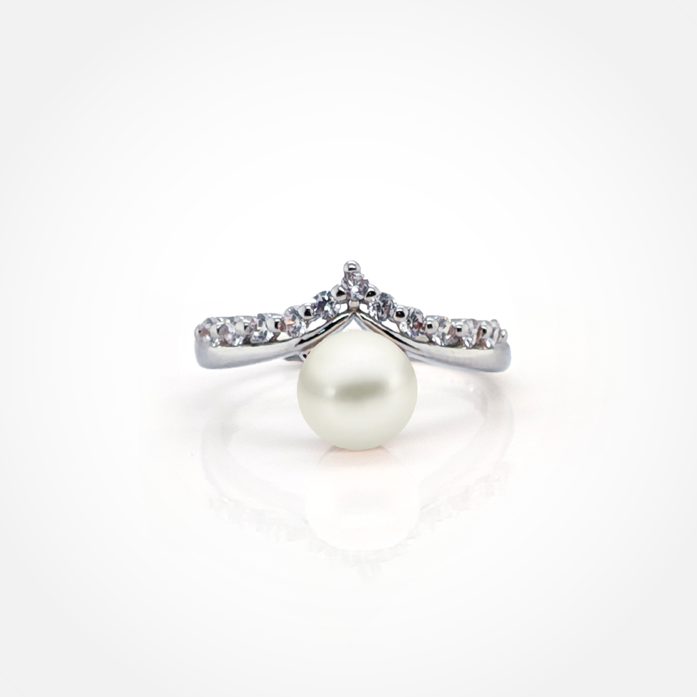 Tiara Adjustable Pearl Ring