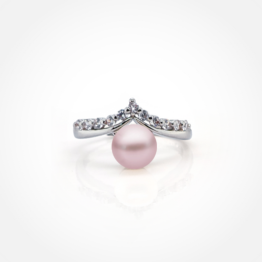 Tiara Adjustable Pearl Ring