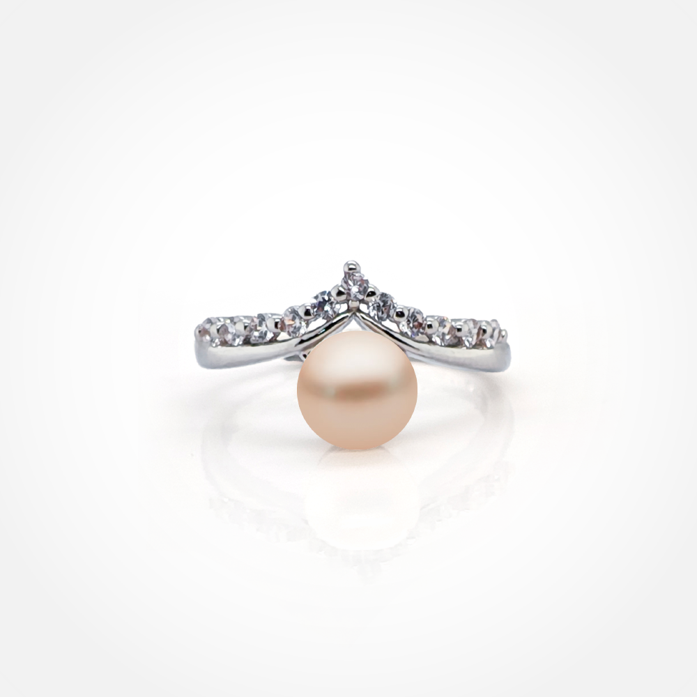 Tiara Adjustable Pearl Ring