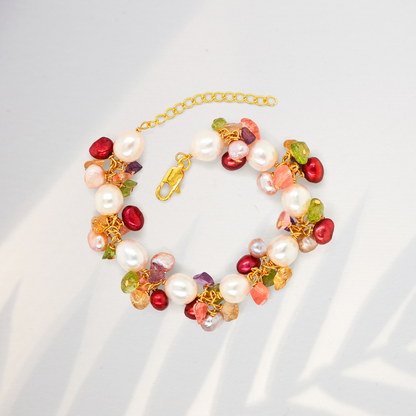 Keshi Pearl & Semi Precious Stones Bracelet