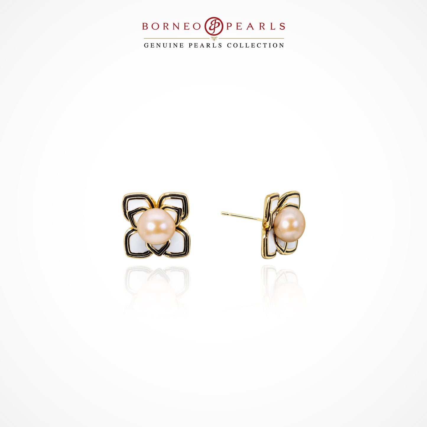 Four-Leaf Clover Pearl Earrings