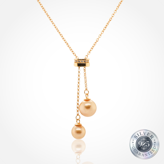 Golden Southsea Pearls in 925 Silver