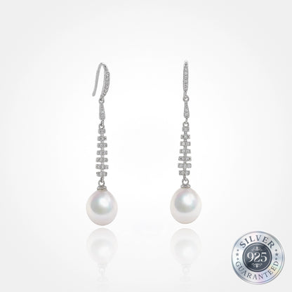 925 Silver Chandelier Drop Pearl Earring