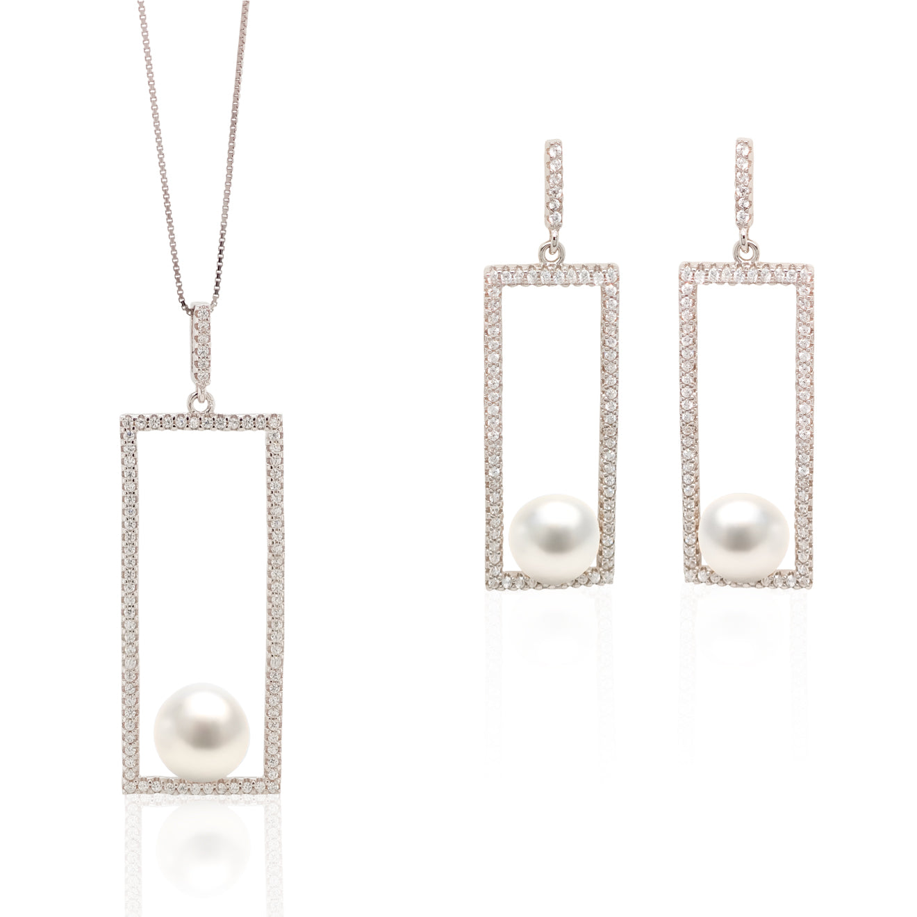 Aurora Pearl Set in 925 Silver