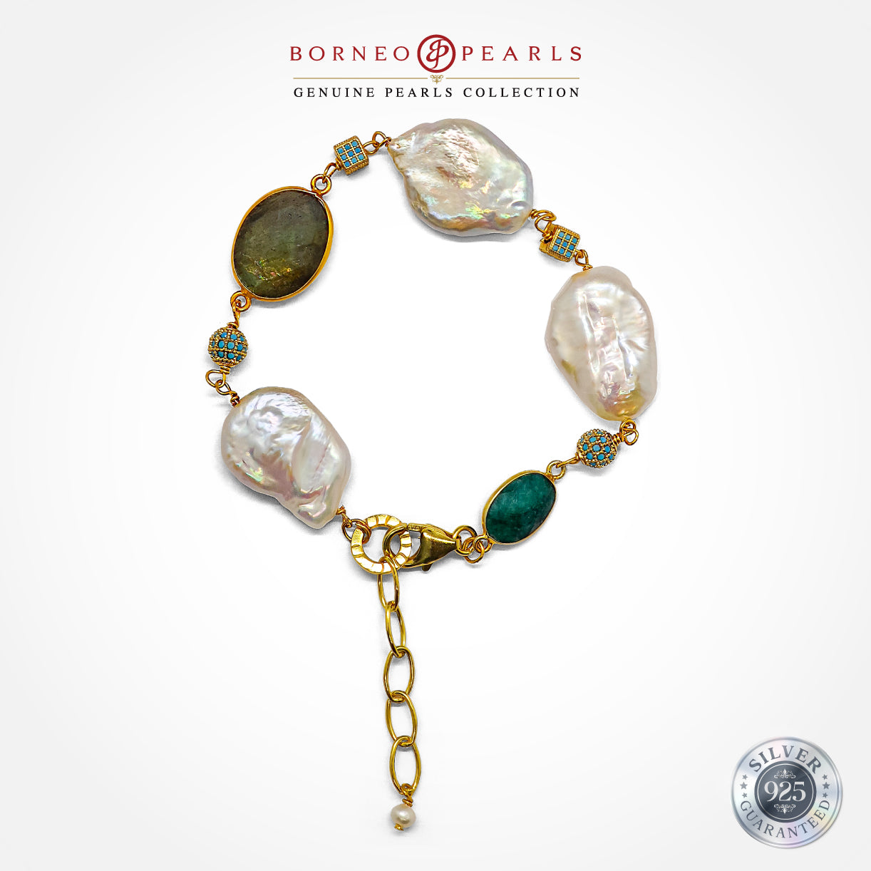 Aurora Gem Keshi Bracelet