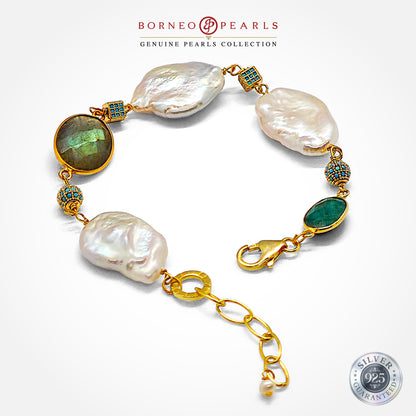 Aurora Gem Keshi Bracelet