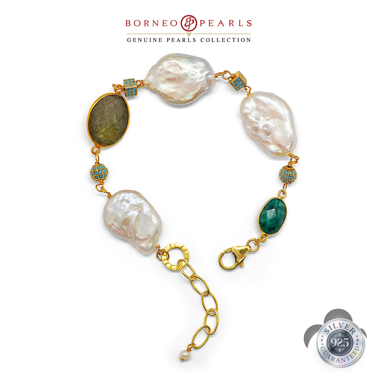 Aurora Gem Keshi Bracelet