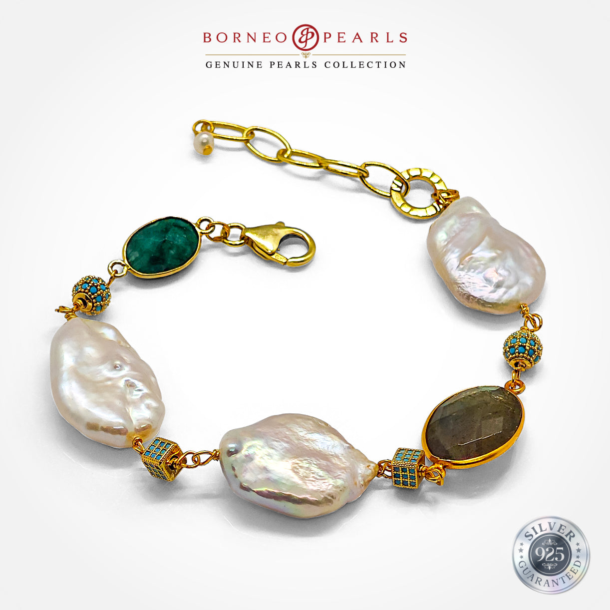 Aurora Gem Keshi Bracelet