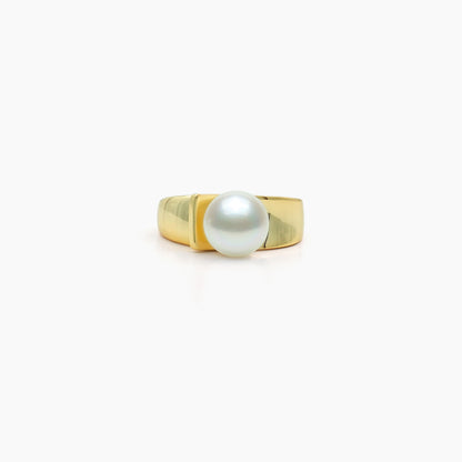 Sculpted Pearl Adjustable Ring