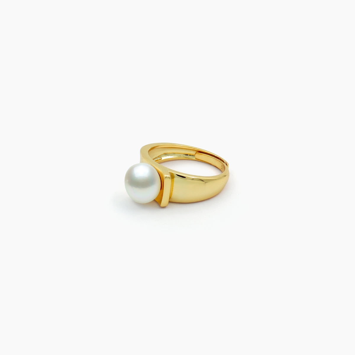 Sculpted Pearl Adjustable Ring