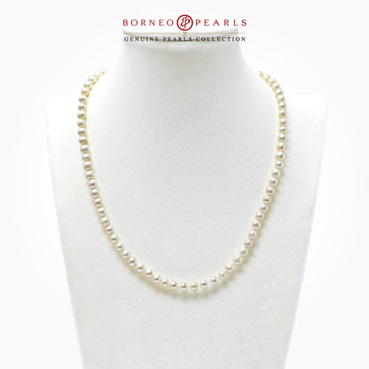 5-6mm Petite Off Round Pearl Necklace