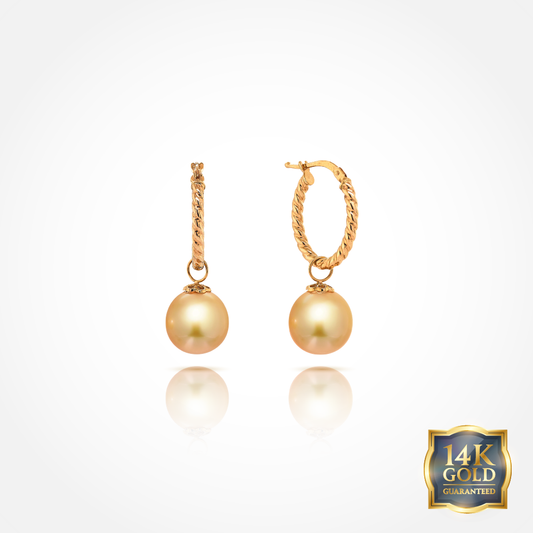 Golden Southsea Loops in 14K Gold