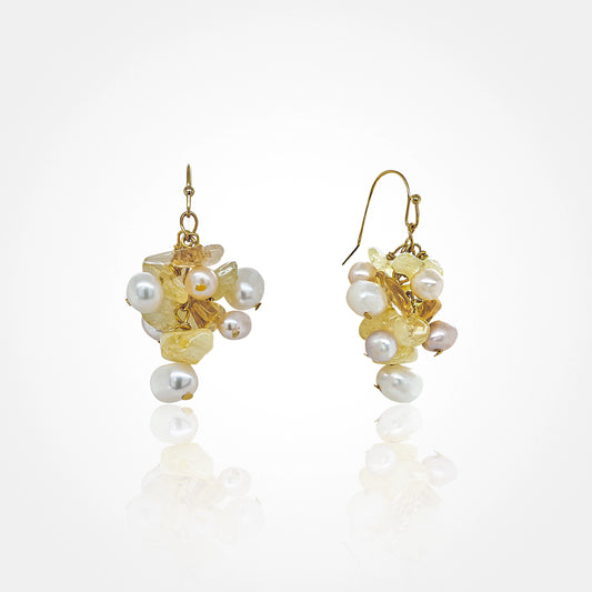 Cluster Baroque Pearl Earrings