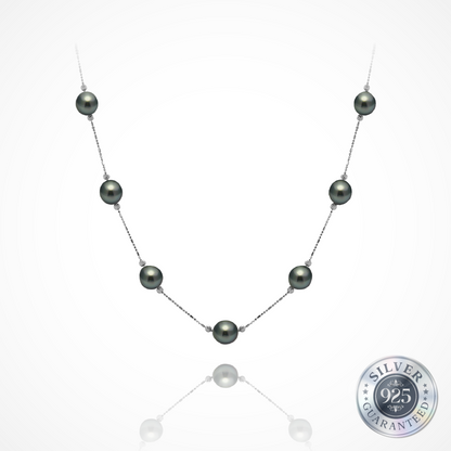 Cahaya Malam Tahitian Pearl Adjustable Necklace in 925 Silver