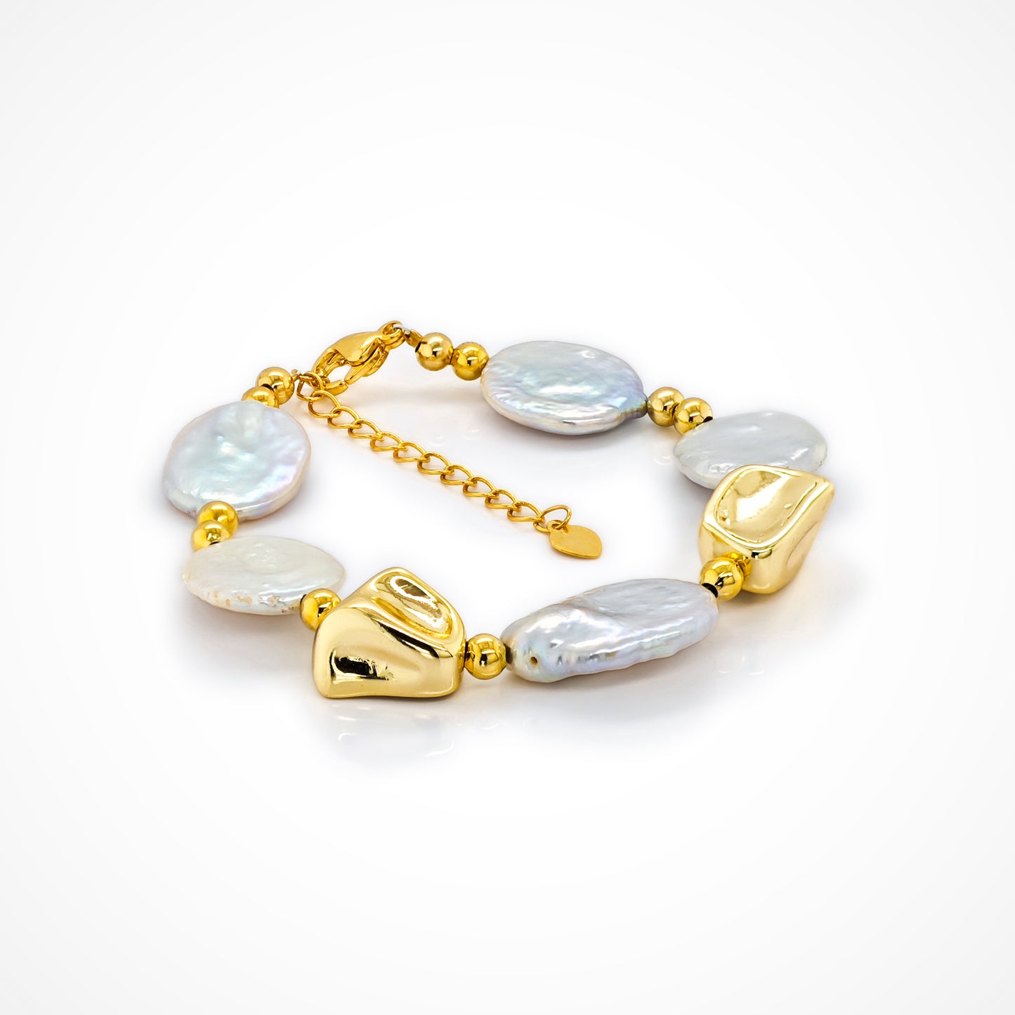 Keshi Pearl Cascade Bracelet