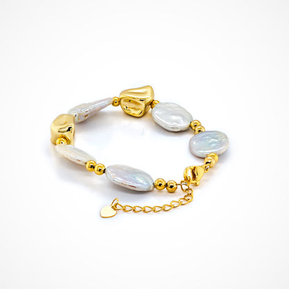 Keshi Pearl Cascade Bracelet