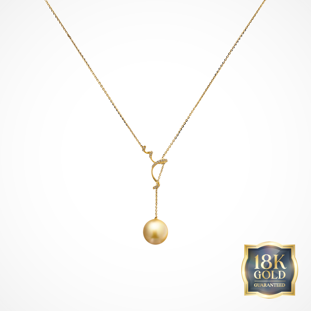 Sri Emas Golden South Sea Pearl Pendant in 18K Yellow Gold